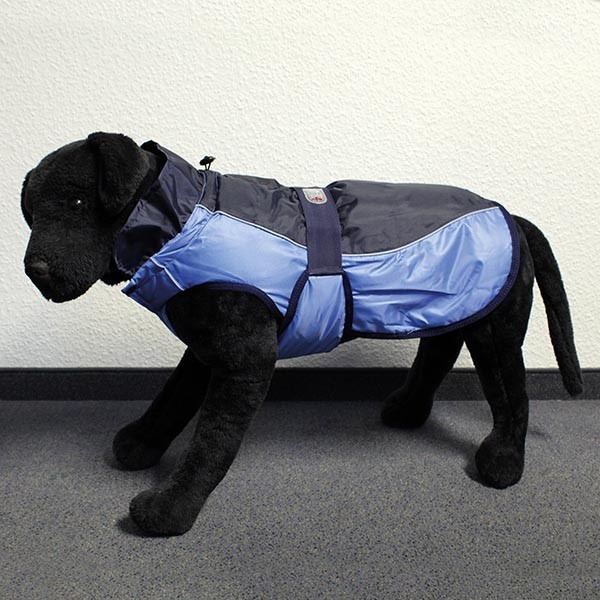 Hundemantel Eisbär - Classic Coat Blau-Blau Rückenlänge ca. 75cm