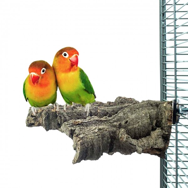 Kork-Sitzbrett SMALL für Sittiche und kleine Papageien ca. 10x10cm