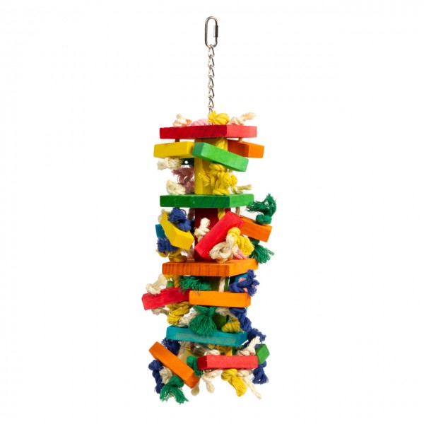 Big Blocks Adventure - XL Papageinspielzeug aus Holz | ca. 50 x 14 x 14 cm