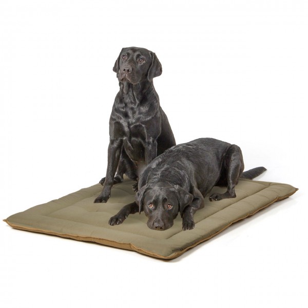 gepolsterte Wendedecke 110 x 80 cm,  braun oliv  bei 95°C waschbar für Hunde