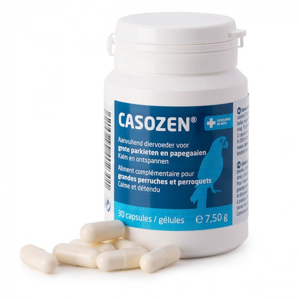 Casozen® zur Beruhigung und gegen Rupfen für Papageien und Großsittiche | 30 Kapseln - 7,50 g