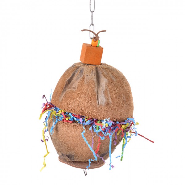 Coconut Treatholder - das natürliche Foraging Spielzeug für Papageien