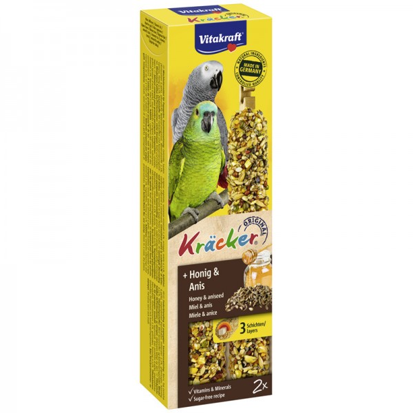 Vitakraft Kräcker® Honig & Anis - für Graupapageien und Amazonen