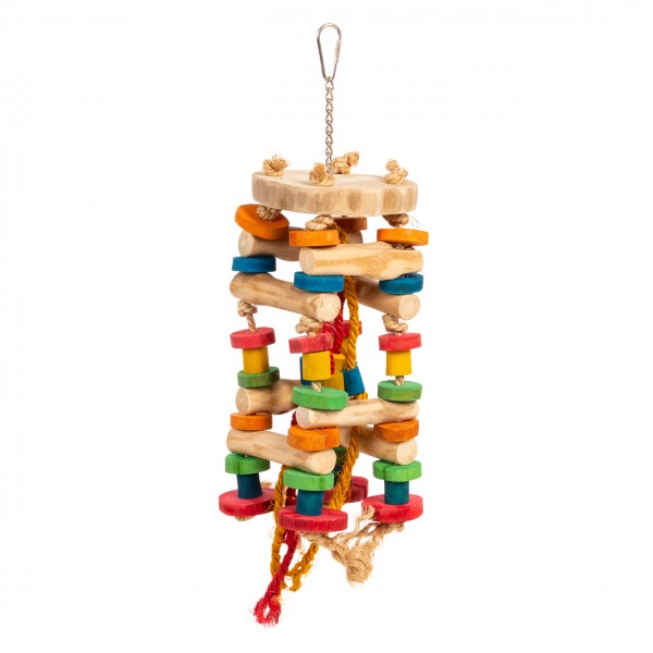 JAVA Knabberspielzeug - Babble Tower Chain - Medium | ca. 11 x 11 x 35 cm