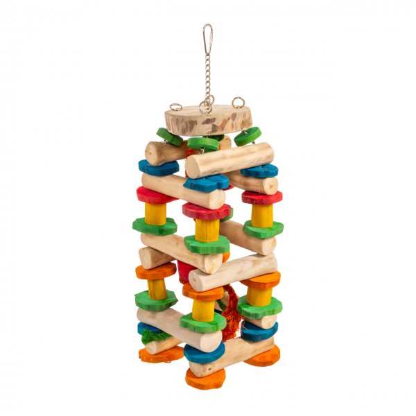 JAVA Knabberspielzeug - Babble Tower Chain - Large | ca. 18 x 18 x 43 cm