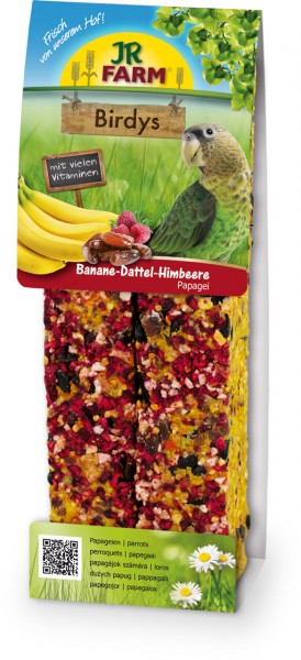 JR FARM  Papageien Knabberstangen | Banane-Datteln-Himbeere