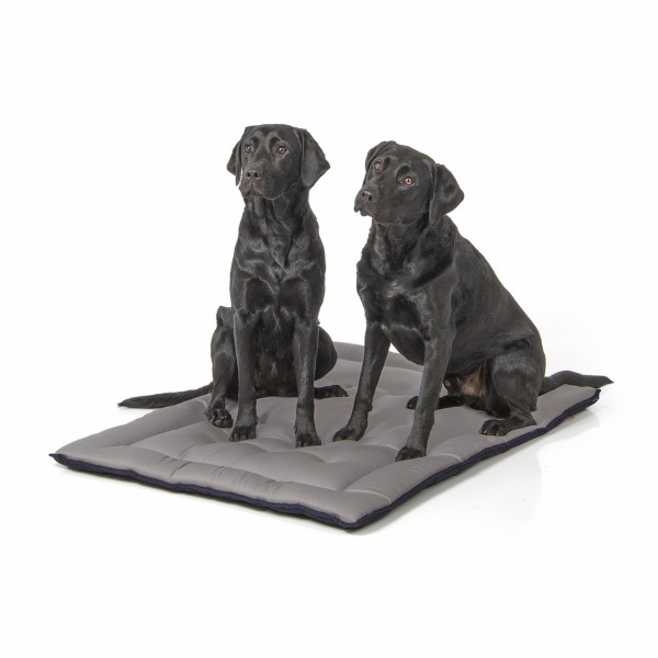 gepolsterte Wendedecke 110 x 80 cm, schwarz/grau bei 95°C waschbar für Hunde
