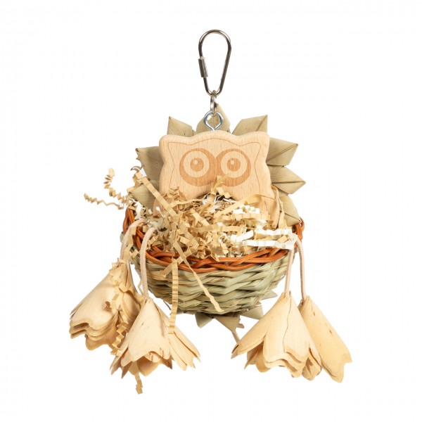 Leafy Basket - Vogelspielzeug für kleine Papageien und Sittiche | ca. 18 x 18 x 18 cm