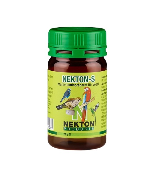 Vitamine NEKTON-S - 75 g für Vögel | Sittiche und Papageien | Multivitaminpräparat