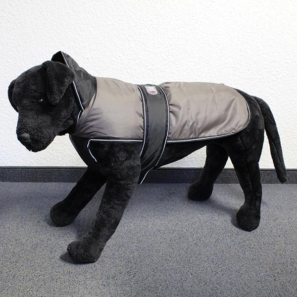 Hundemantel Eisbär - Perfect Coat Grau-Schwarz Rückenlänge ca. 75cm