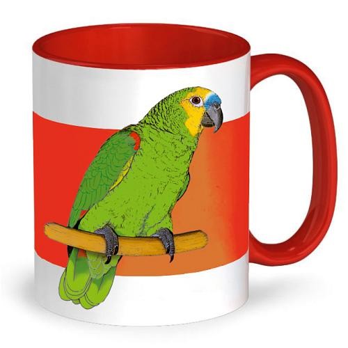 Tasse Blaustirn- und Gelbkopfamazone