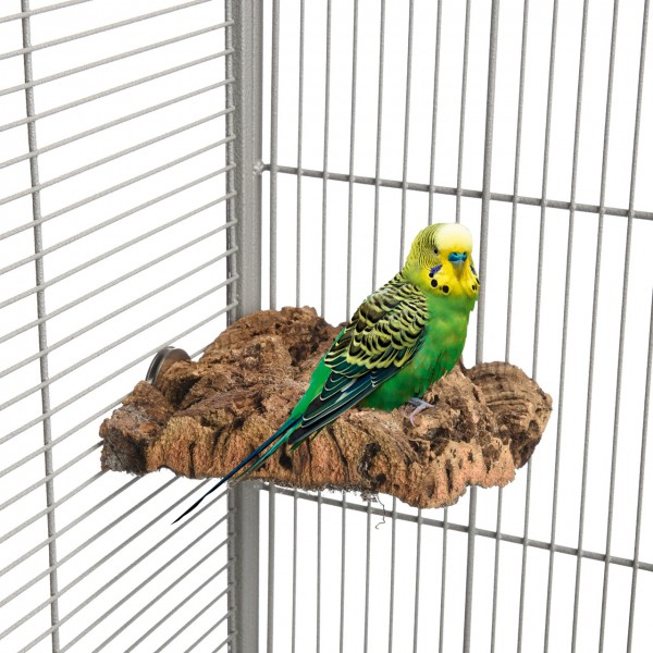 Kork-Eck-Sitzbrett L für Sittiche und Papageien ca. 15x15cm