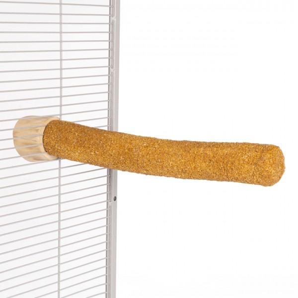 Sandstein-Sitzstange aus Kaffeeholz - Large | Länge von 41 cm mit Ø5 cm
