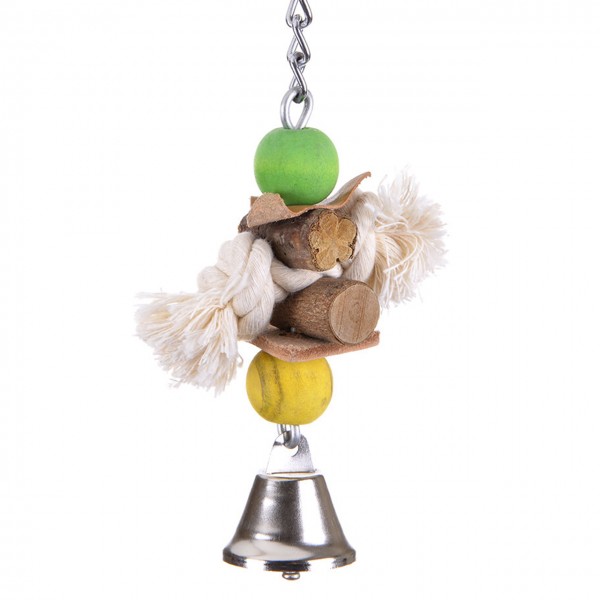 Vogelspielzeug "Mini Bell" für Wellensittiche - ca. 3,5 x 4 x 17,5 cm