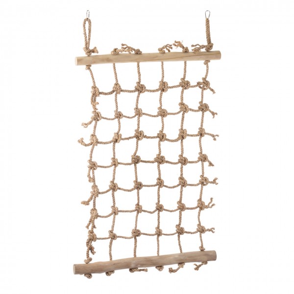 Riesiges Netz XXL aus Sisal für Papageien mit Kaffeeholz Kletterstangen