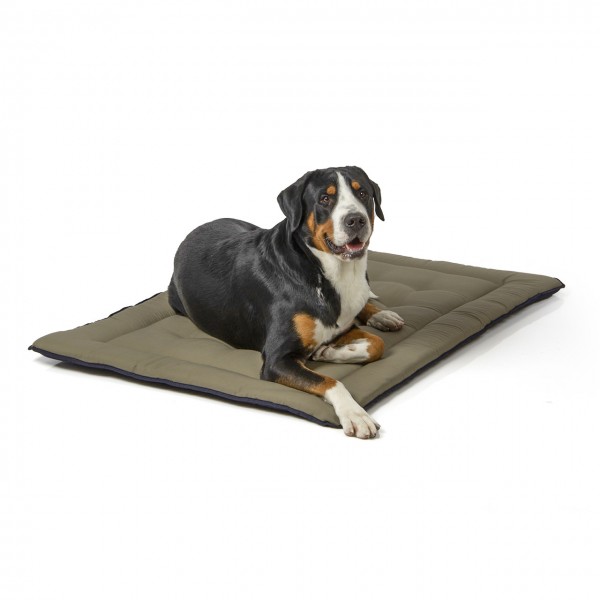 gepolsterte Wendedecke 130 x 90 cm, dunkelblau/oliv bei 95°C waschbar für Hunde