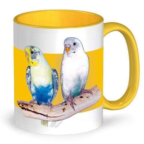 Tasse Farbwellensittiche