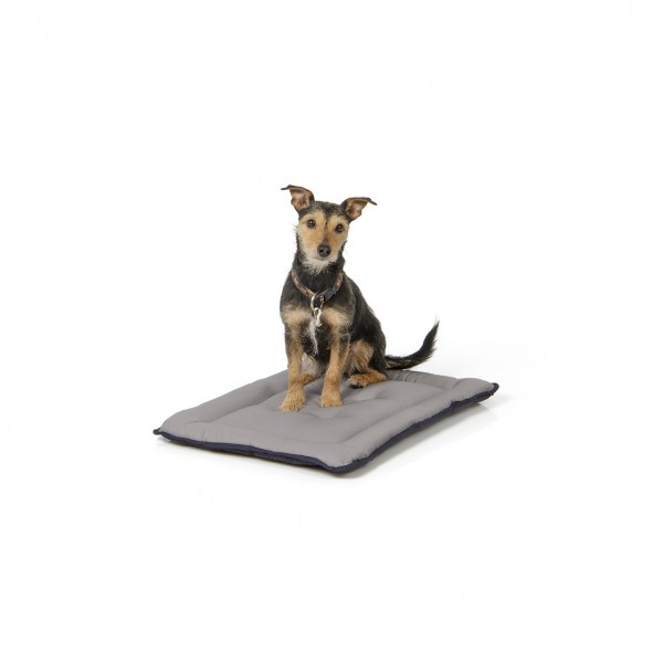gepolsterte Wendedecke 60 x 45 cm, schwarz/grau bei 95°C waschbar für Hunde